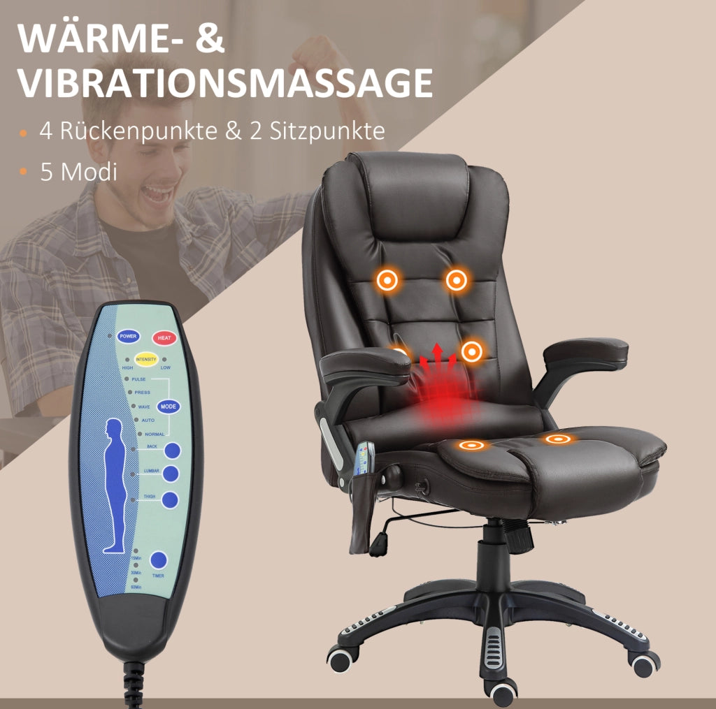 Poltrona da ufficio ergonomica con massaggio e calore
