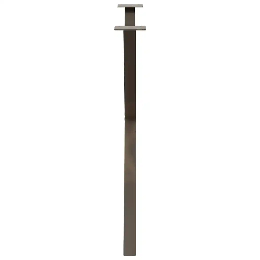 Gambe per tavolo da pranzo a forma di X 2 pz | Piede del tavolo in acciaio naturale 90x(72-73) cm