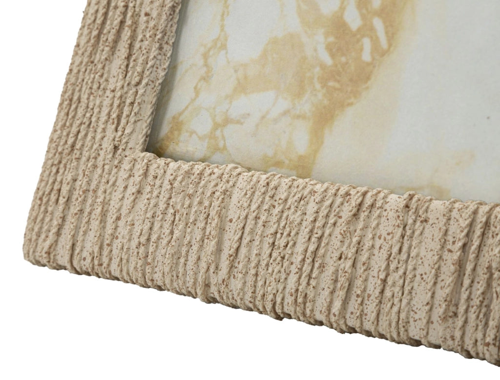 Cornice Sand 21x2,8x26,5 cm in Resina e Vetro Beige