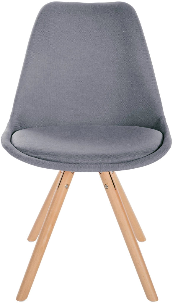 Sedia Sofia Tessuto grigio chiaro,natura (rotondo)