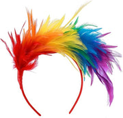 Fascia colorata a piume per donna - Fascia per matrimoni - Fascia per cocktail - Adatta per occasioni speciali