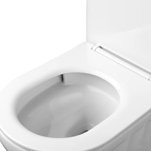 Set: Wc Sospeso + Lavabo Da Appoggio Rea Duo White