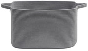 Cesto in Coton per Bambini con Maniglie Rafforzate, 63L, colore Grigio Scuro, Cestino Quadrato Pieghevole in Coton Tessuto per Camera da Bambini, Bagno