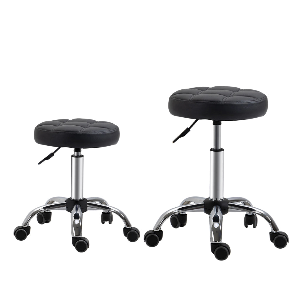 Set di 2 sgabelli girevoli regolabili in altezza ¨C Minimal ¨C Nero, 48-63 cm