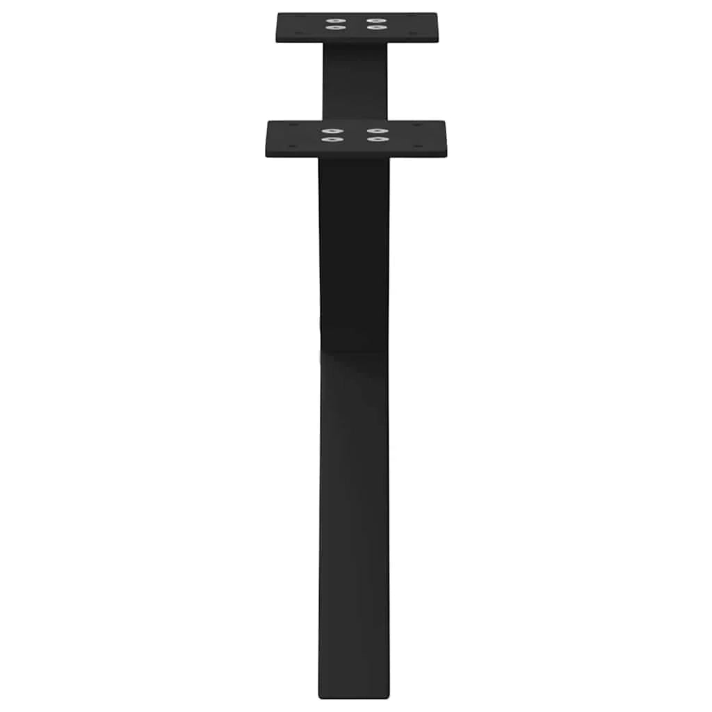 Set di 2 gambe regolabili per tavolino da caffè a forma di X 60 x 30 cm stile moderno acciaio nero 02_0057155