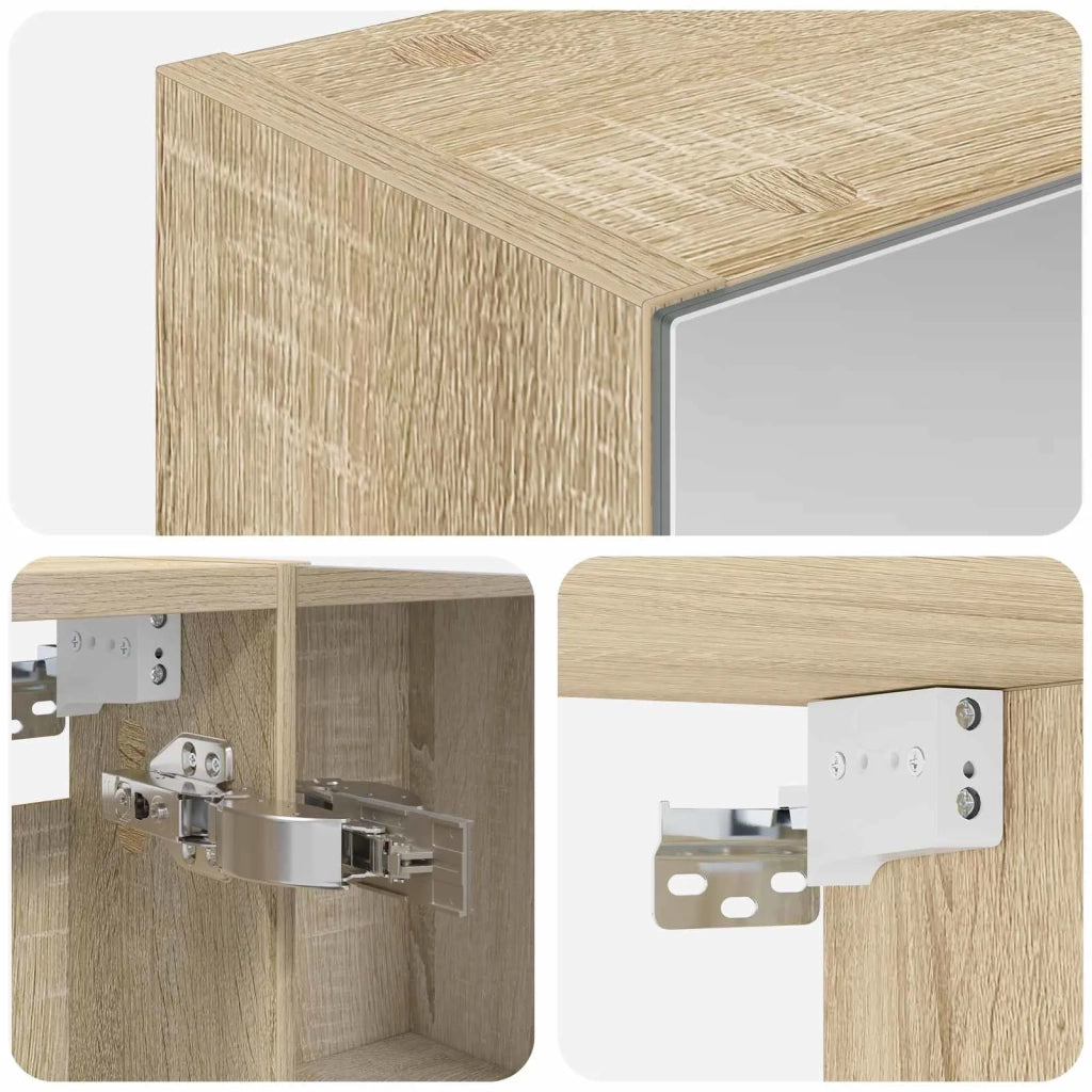 Mobiletto per specchio da bagno Rovere Sonoma 50 x 14,5 x 70 cm 889201