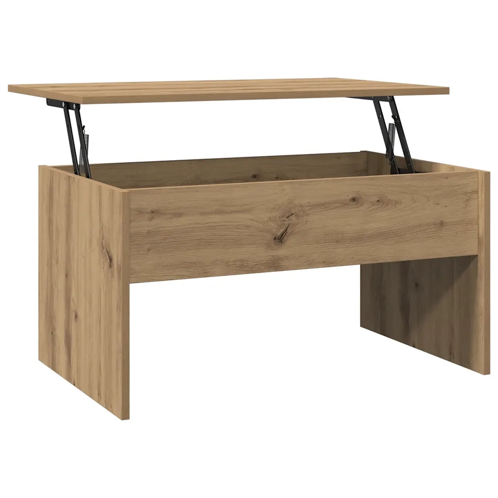 Tavolino Salotto-Tavolino da soggiorno-Tavolo Rovere Artigianale 80x50,5x41,5 cm Truciolato