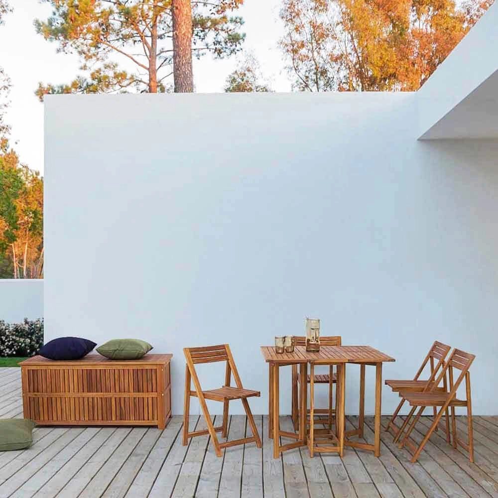 Sedia da Giardino Pieghevole in Acacia cm 44x47x78 - ETHAN