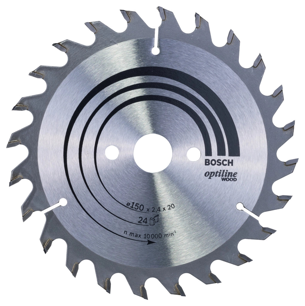 2608640592 - Lama per sega circolare Optiline Wood 150 x 20/16 x 2,4 mm, 24