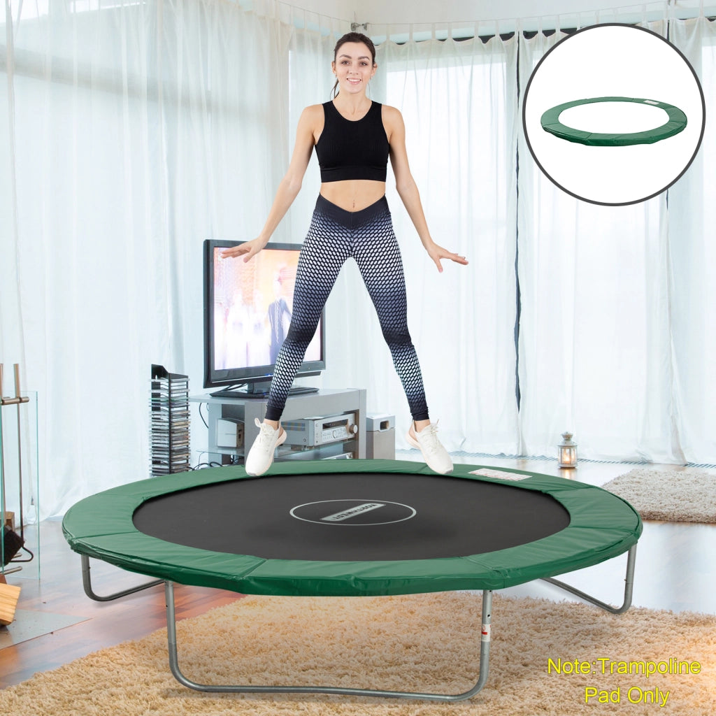 Copertura per Trampolino con Rete di Sicurezza e Scala ¨C Zephmum ¨C Verde ? 244cm