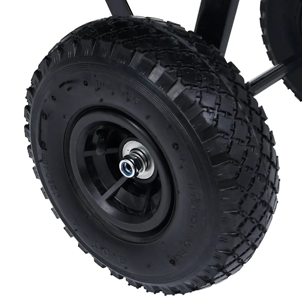 Carrello Manuale Ribaltabile da Giardino 300 kg 75 L Nero 92579