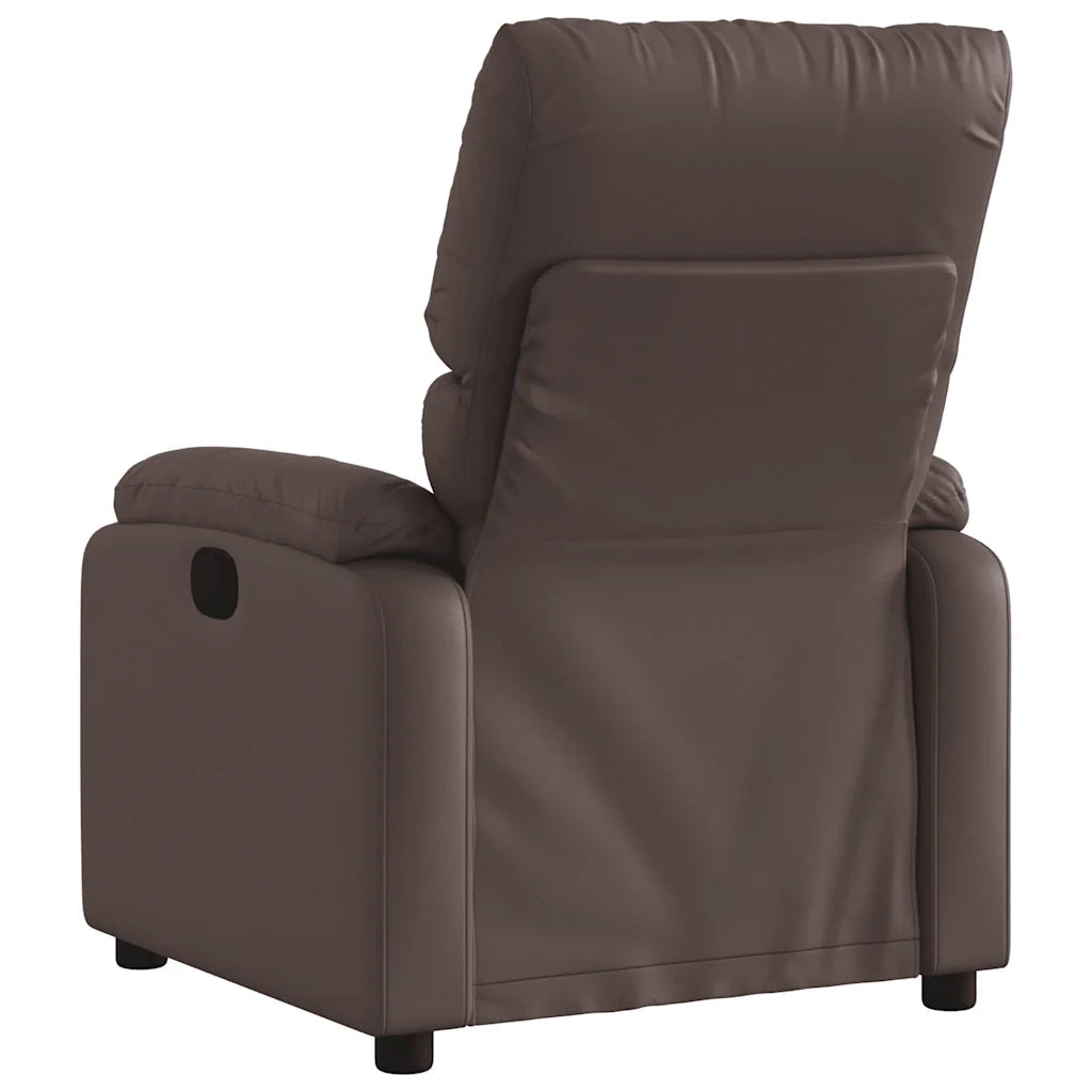 Poltrona Massaggiante | Sedia Relax Reclinabile marrone in Similpelle