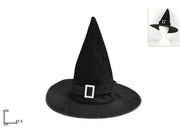 Cappello Strega Floccato Feste Halloween 44,5 x 39 cm
