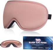 Maschera da sonno 3D per Blocco totale della luce - Soffice e confortevole - Ideale per il sonno, la meditazione e i viaggi - Rosa