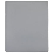 Lenzuola con Angoli Jersey 2 pz Grigio 160x200 cm Cotone CFW1401870