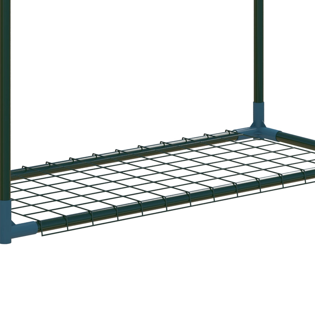Set 2 scaffali portapiante ULEVR 70x27x110 cm a 4 ripiani in acciaio verde per balcone e giardino