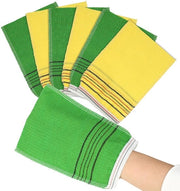 Kit di esfoliazione per mani 6 pezzi - Asciugamano per il bagno in cotone coreano - Asciugamano per il corpo - Asciugamano per il peeling - Asciugamano per il bagno morbido - Materiale: Poliestere