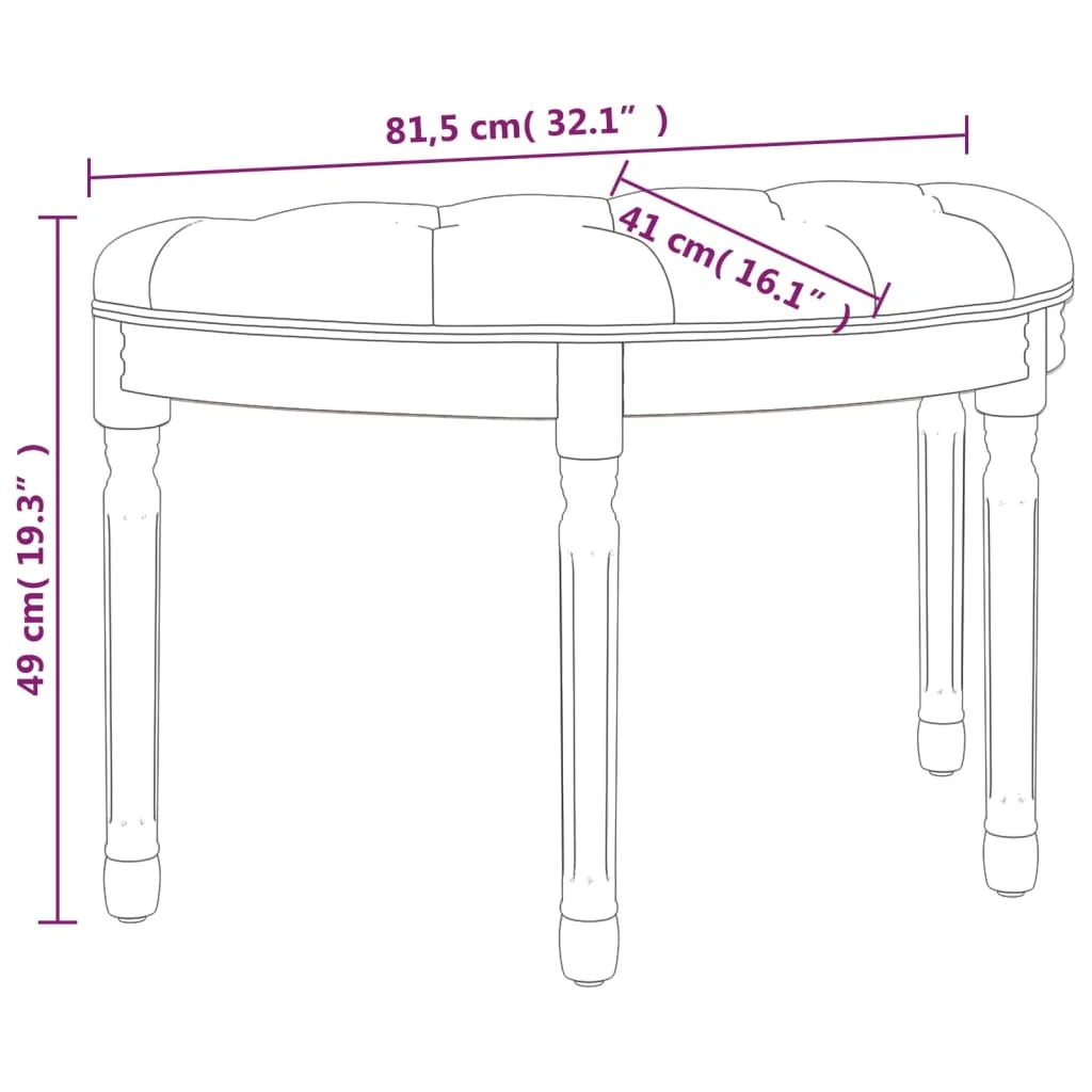 Panca mobile per camera da letto 81,5 x 41 x 49 cm tessuto grigio scuro 02_0010660