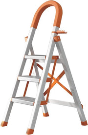 Ladder a 3 trappi pieghevole - Scalino portatile con trappi antiscivolo per uso domestico e garage - Sicuro e Pratico