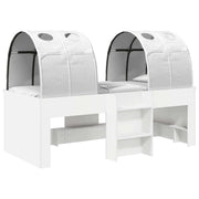 Letto singolo | Letto per adulti | Letto con Tunnel 4 pcs Bianco Legno ingegnerizzato