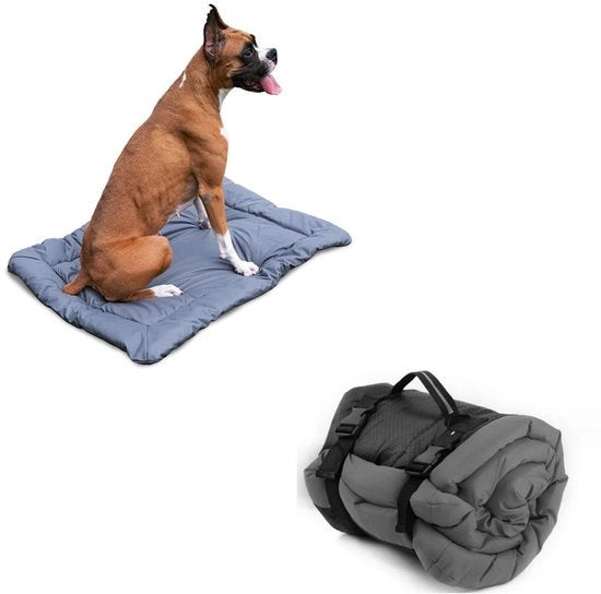 Matrimoniale lettiera per cani pieghevole - impermeabile - fondo antiscivolo - asciugamano per cani - degenere per cani - 90 x 60 cm - maniglia regolabile - materasso per cani