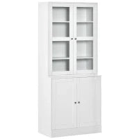 Scaffale per Libri, Scaffale da Parete, 2 Ripiani, 76 cm x 40 cm x 178,5 cm, Bianco