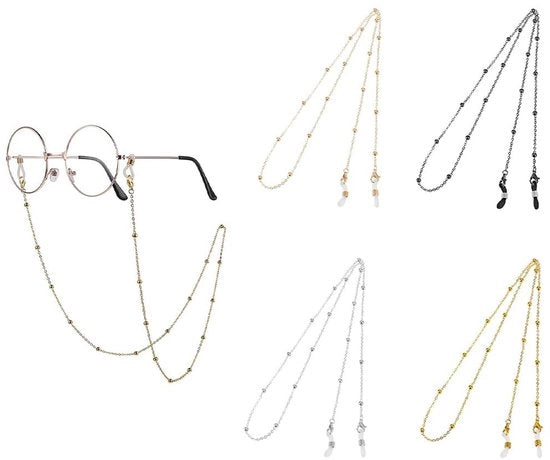 Catenella per occhiali elegante - catenella per occhiali - cordino antiscivolo - leggero - comodo - metallo di alta qualità - fascia per occhiali