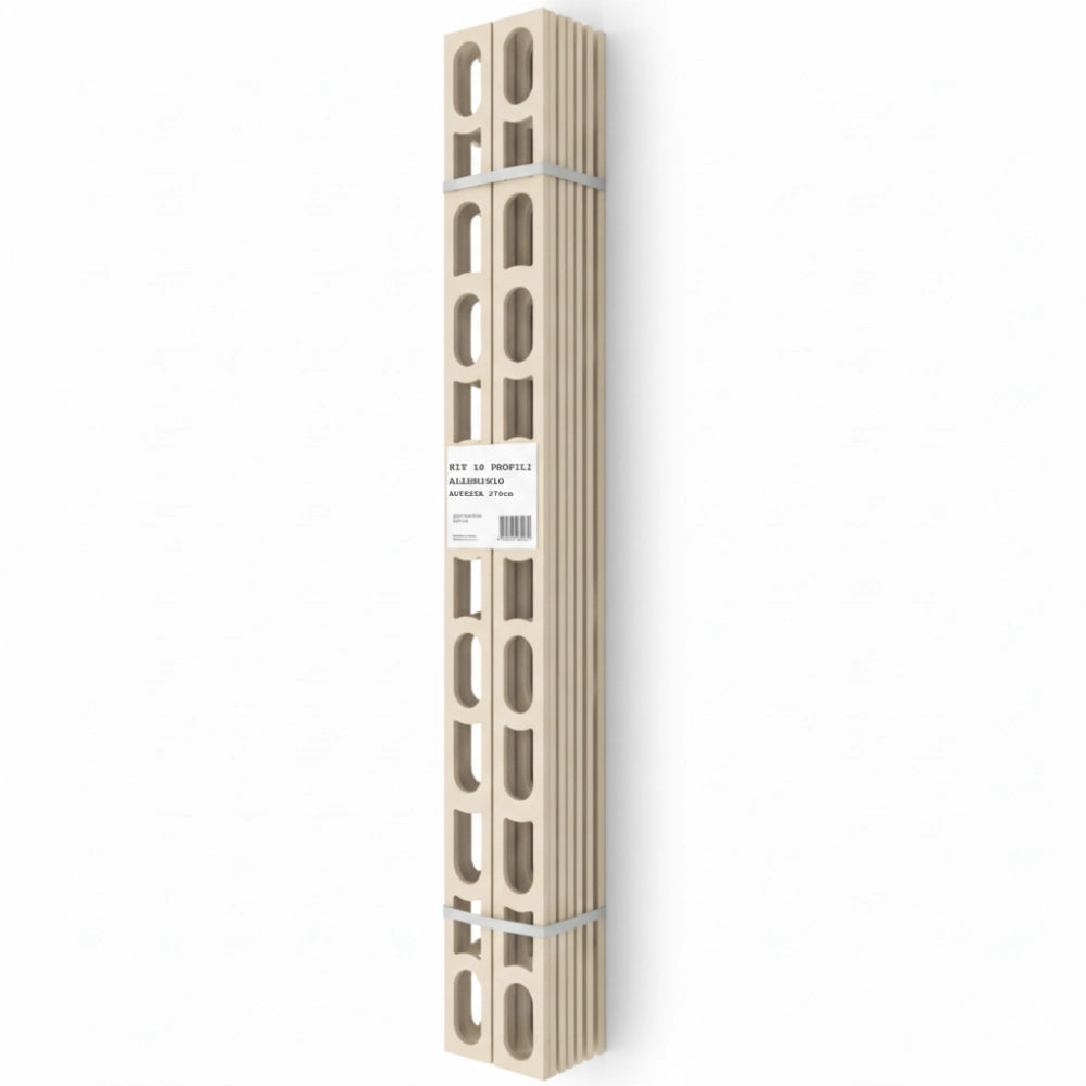 Profili in alluminio verniciato colore caraibi 137 a l per finitura parete proangle *** pezzi 10 pz, confezione 1