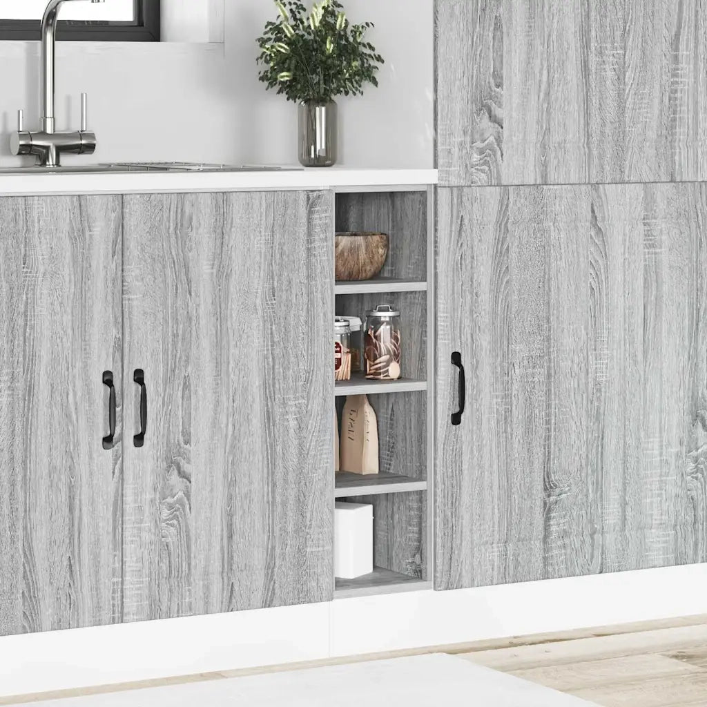 vidaXL Armadio Inferiore “Riga” Grigio Sonoma 20x44,5x81,5 cm