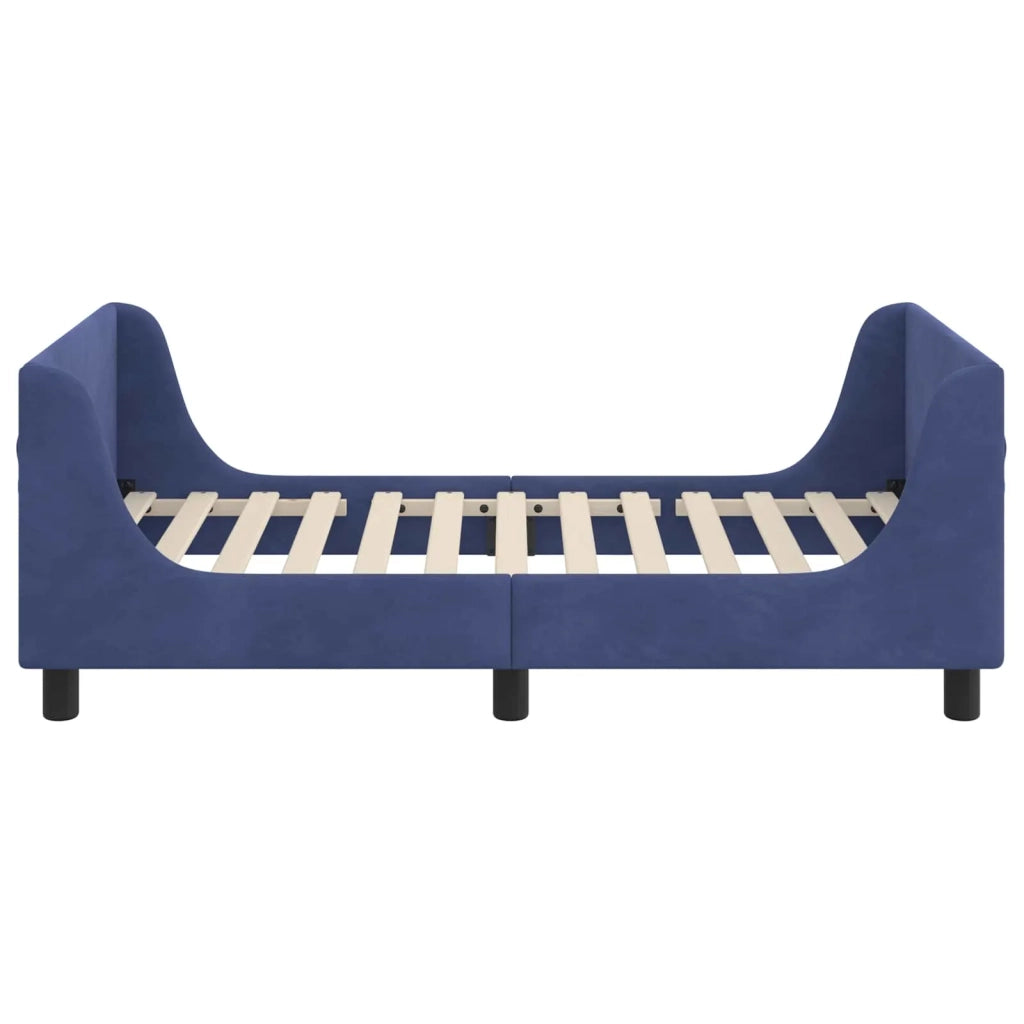 Struttura letto bambini con testata Blu Polizia 80 x 160 cm