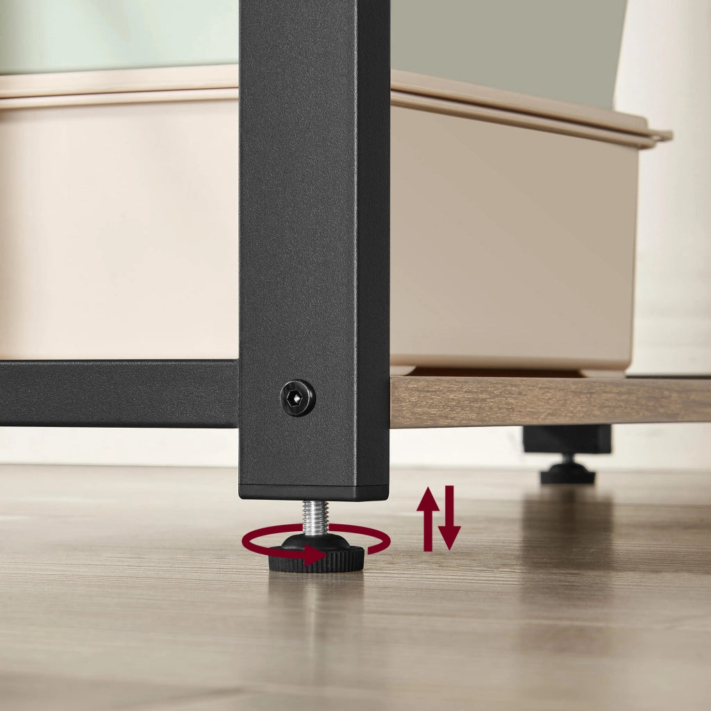 Scrivania per computer Valora - Rovere Sonoma con 3 ripiani, 120 cm