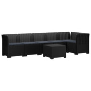 Divano da Giardino 6 Posti con Cuscini Aspetto Rattan PP 3444109