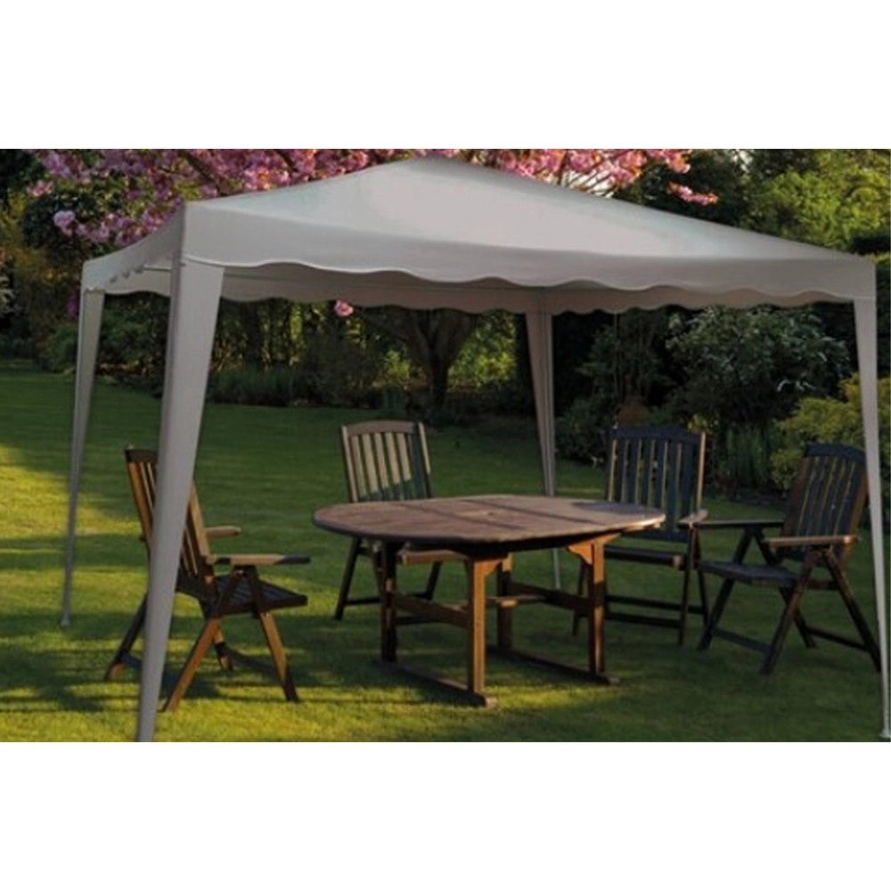 Trade Shop - Gazebo 3x3x2,5 Mt Pieghevole Grigio Impermeabile Richiudibile Tendone Giardino 016561 -