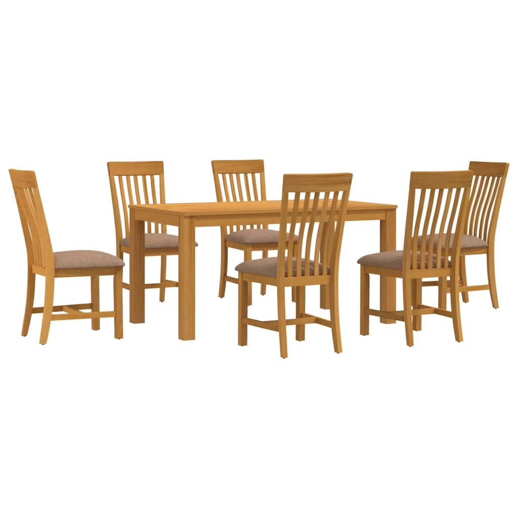 Set da pranzo 7 pz Grigio Legno di Quercia Massello 3430374