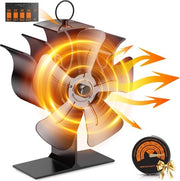 Ventilatore a 5 pale per upgrade di camino - ventilatore minikachel a gas di riscaldamento - camino a legna/apertura di camino - camino a legna con ventilatore