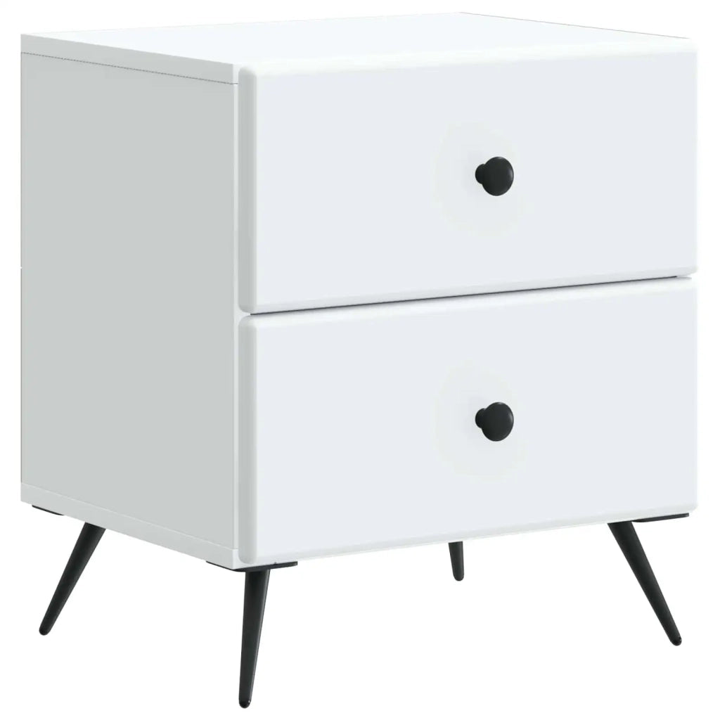 Armadio da Notte con cassetto 2 pcs Bianco 43 x 34,5 x 47,5 cm