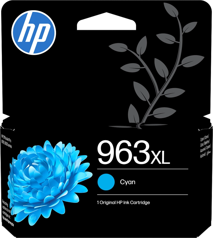 HP Cartuccia di inchiostro ciano originale 963XL ad alta capacità