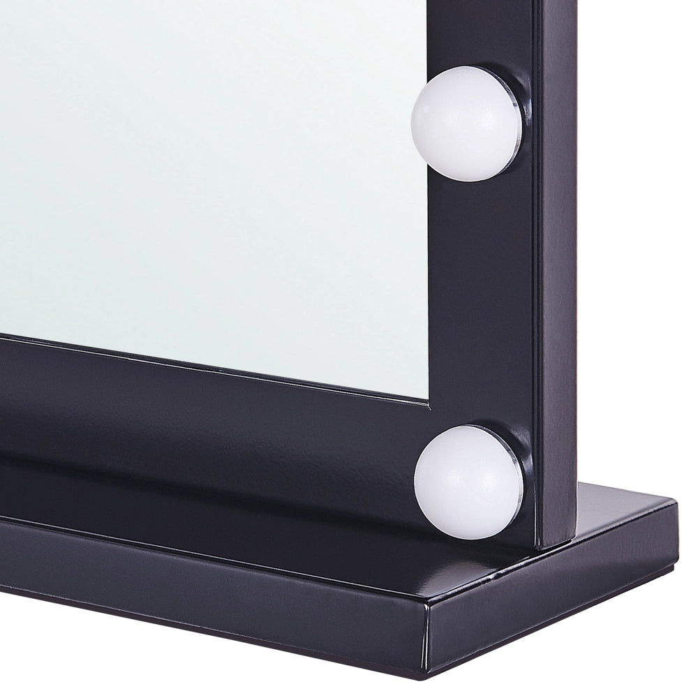 Specchio a LED Nero 50 x 60 cm in stile moderno bagno soggiorno