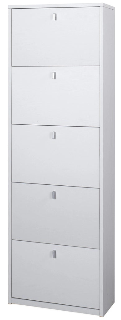 KIT SCARPIERA 5 ANTE A RIBALTA H190 L63 P29 Cm FINITURA BIANCO FIAMMATO SARMOG Sk565k