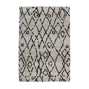 Tappeto Jacquard River 100 in Cotone Grigio e Nero