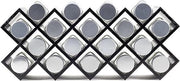 Kruidenrek in legno FSC certificato per porta armadio - Organizzatore per cucina senza perforazione (Nero)