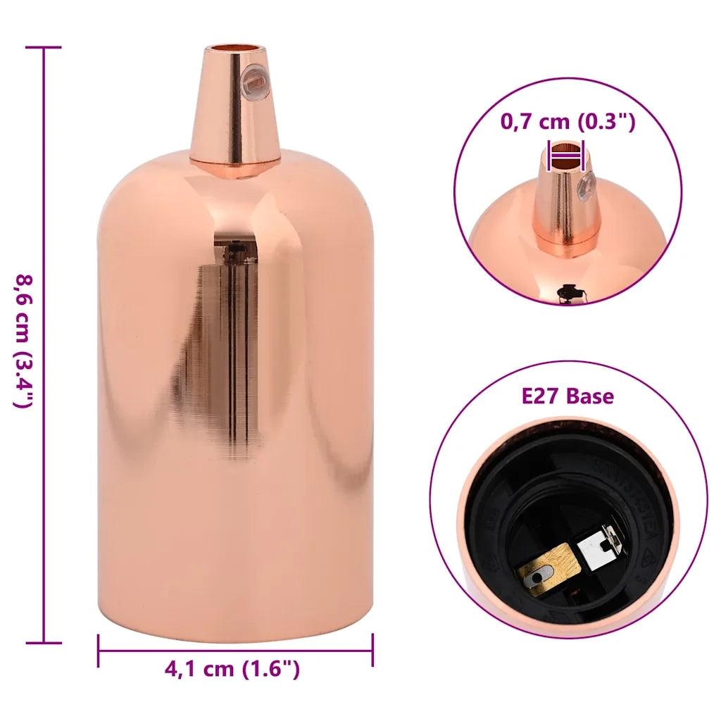 Portalampada 2 pz Oro Rosa E27 CFW7088934