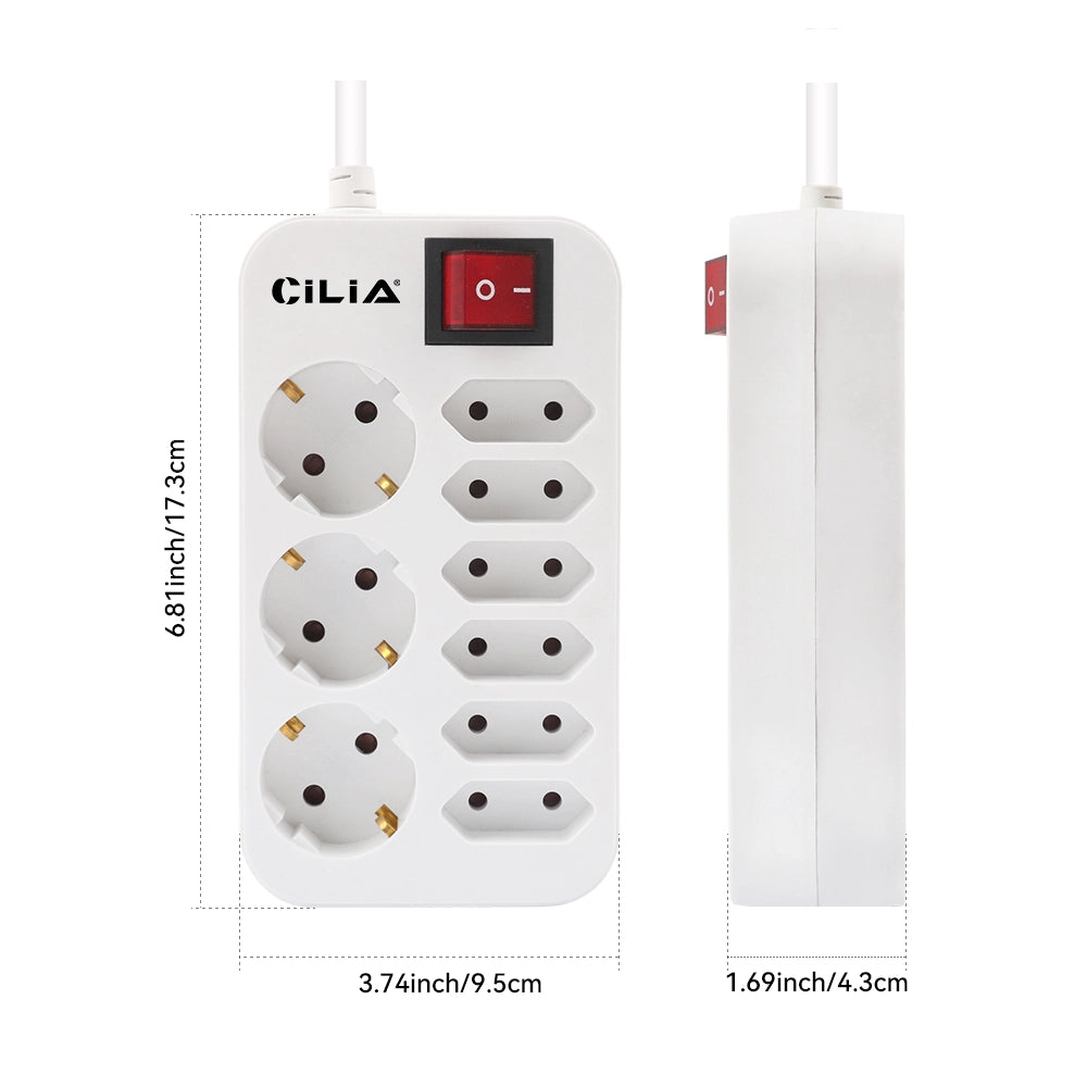 Ciabatta Elettrica 9 Prese con Interruttore ¨C Xylo ¨C Bianco