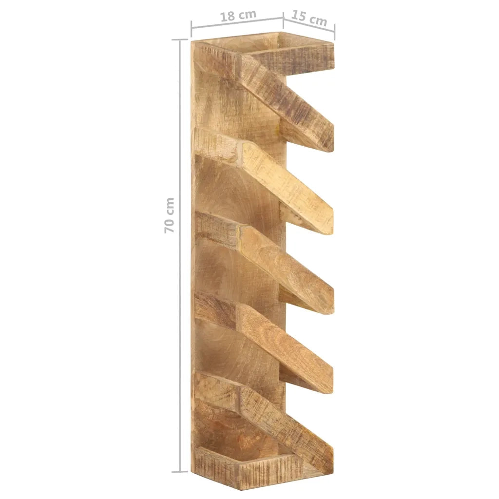 Portavino da 5 Bottiglie in Legno Massello di Mango 321627