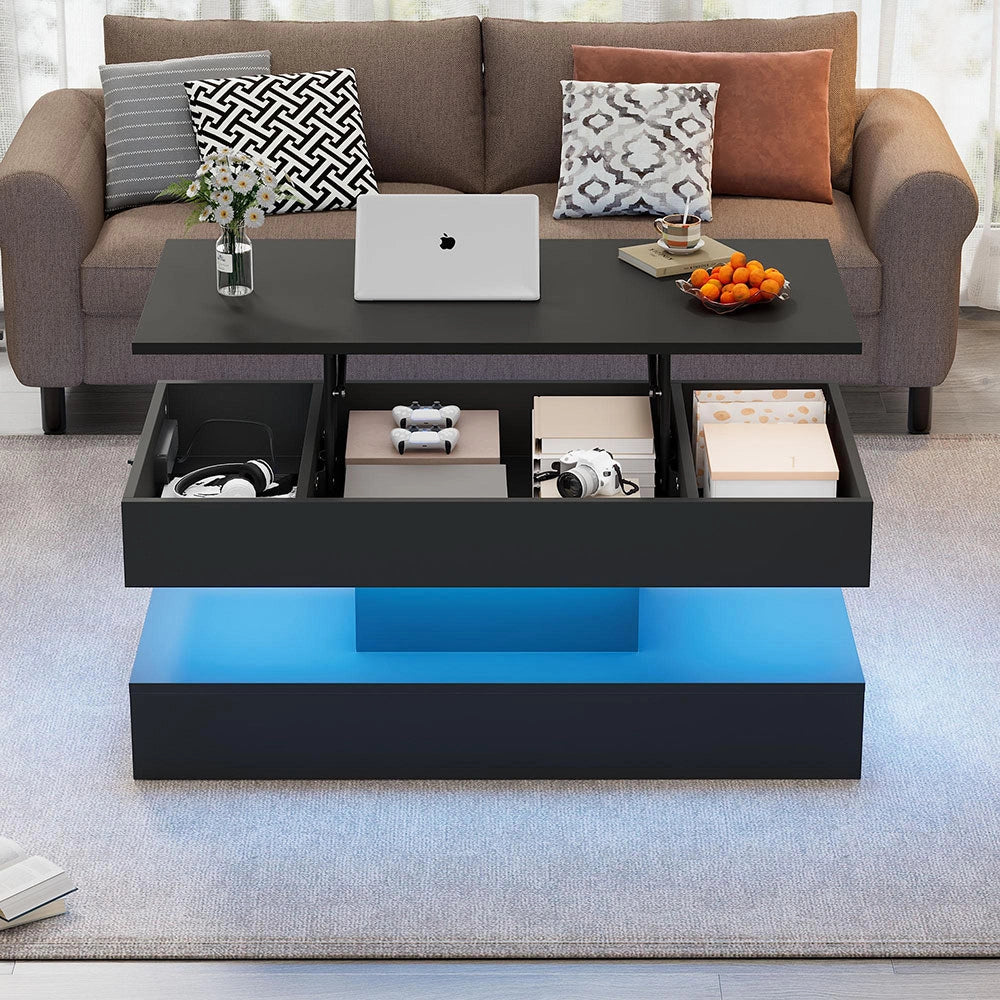 Tavolino-Xylo-100x50x42cm LED idraulico capacit?? 50kg
