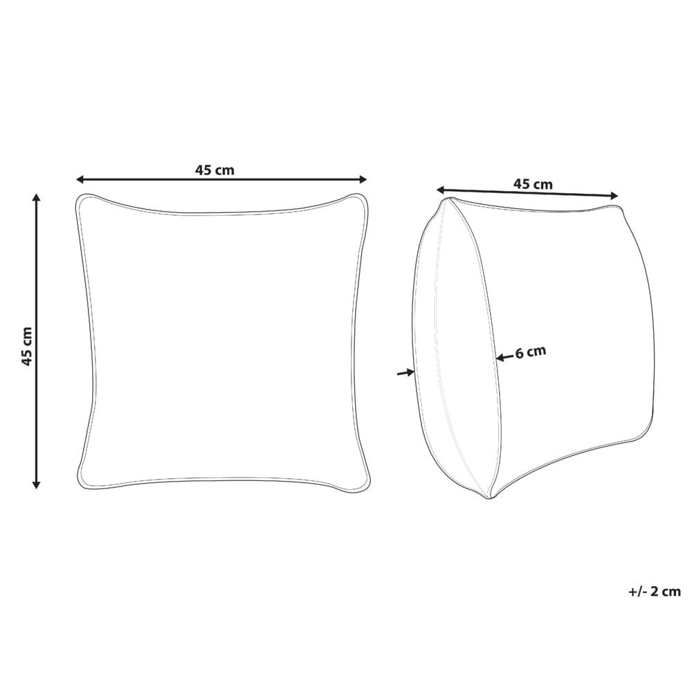 Cuscino in cotone ricamato con motivo di uccelli 45 x 45 cm Bianco camera da letto soggiorno