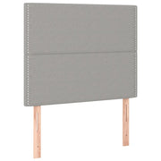 Testiera | Testata Grigio Chiaro 100x5x118/128 cm Tessuto