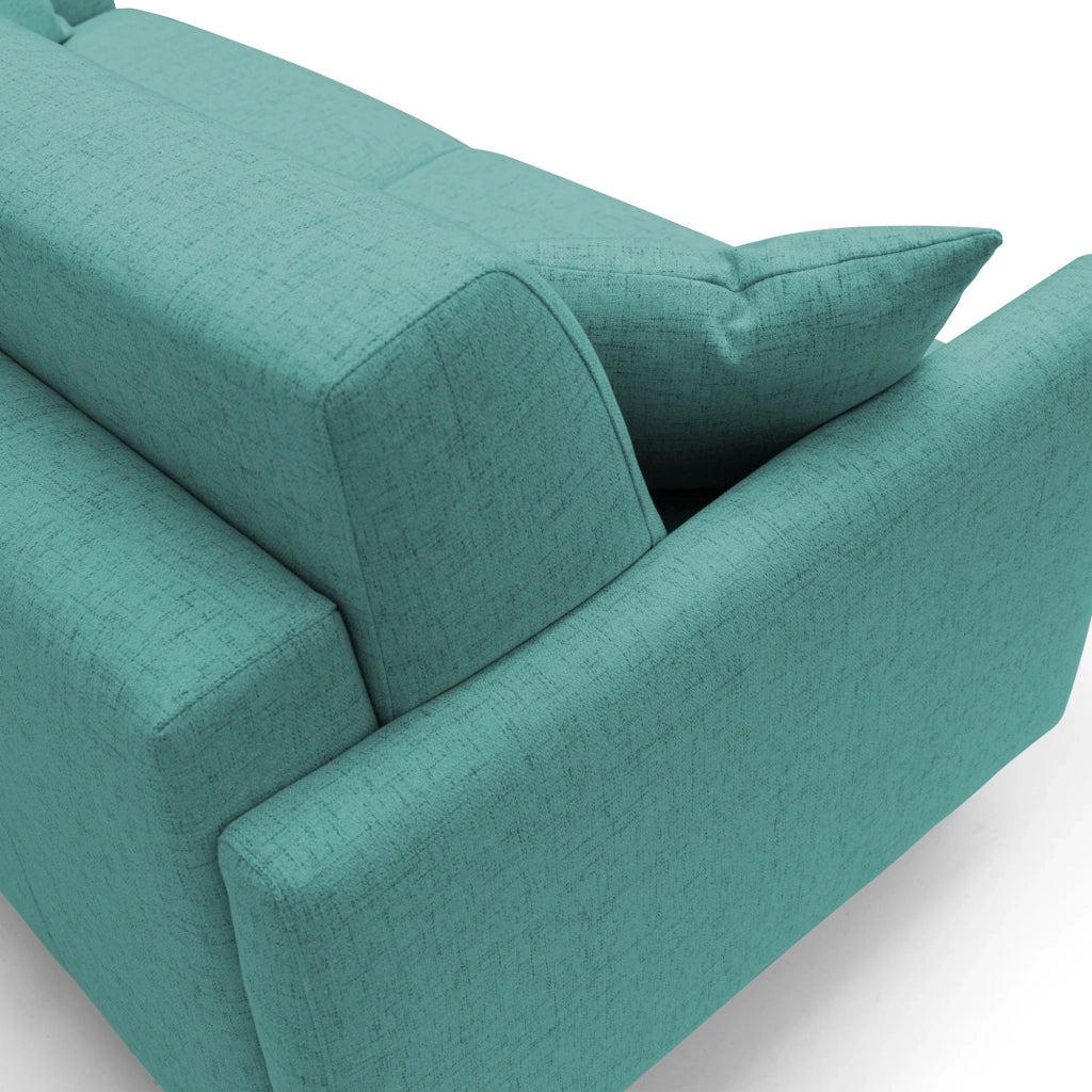 Edgar Divano letto matrimoniale in tessuto felis impermeabile T03 160 cm (mat. 120x197) verde acqua