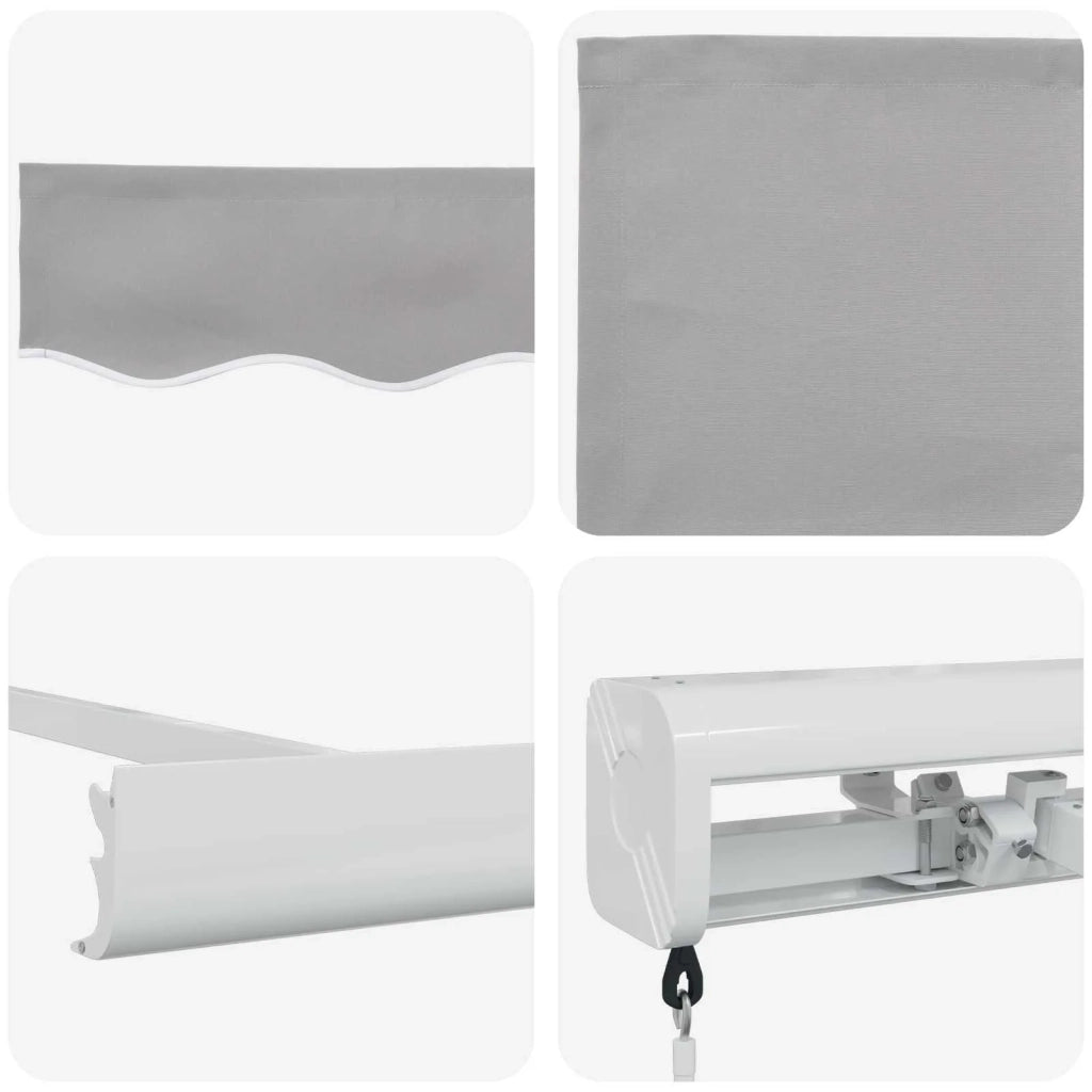 Tenda Retrattile Grigio chiaro 350 x 250 cm Tessuto e Metallo 3330387