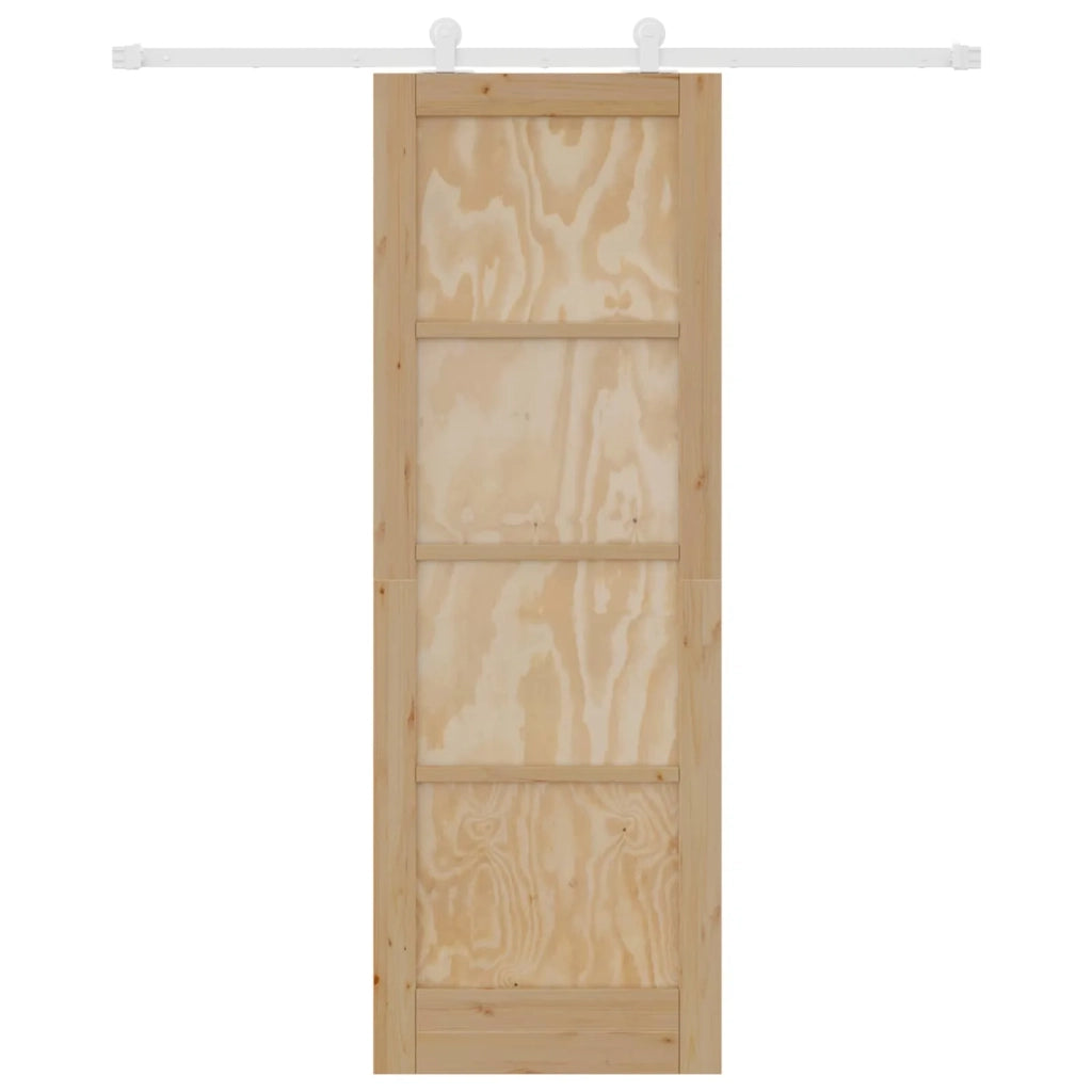 Porta scorrevole Naturale e Bianco 73,5 x 211 cm